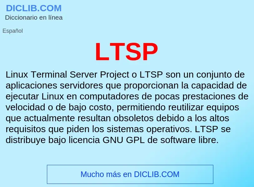 What is LTSP - definition