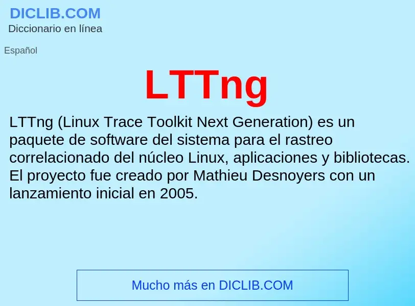 What is LTTng - definition