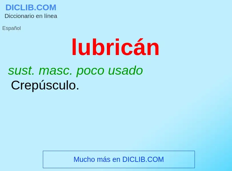 What is lubricán - meaning and definition