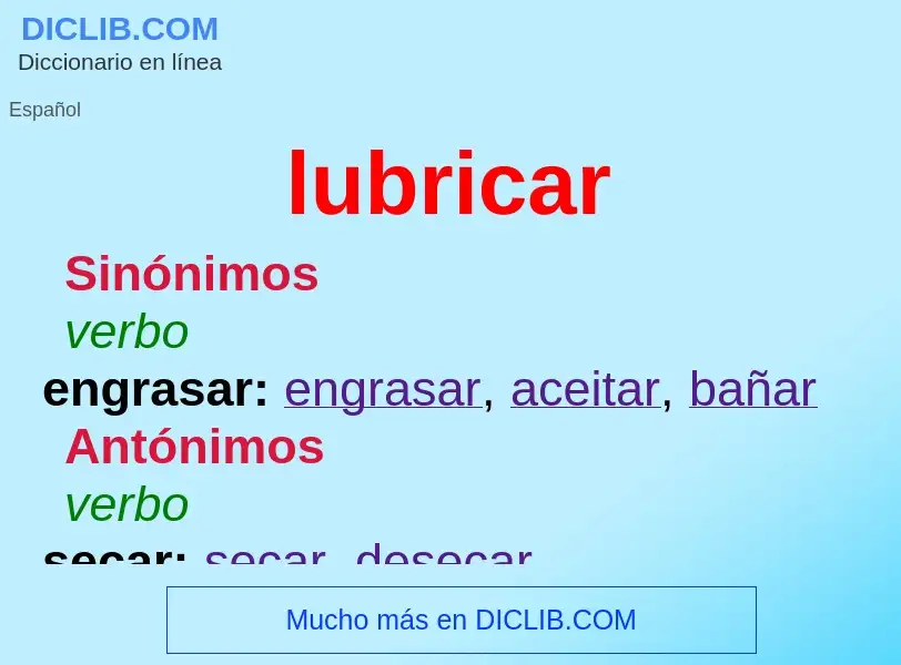 Wat is lubricar - definition