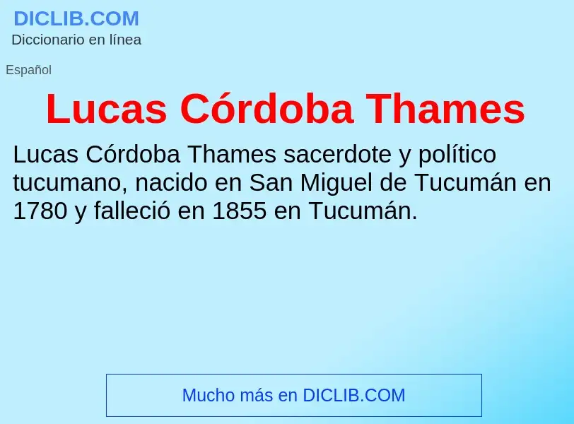 Что такое Lucas Córdoba Thames - определение