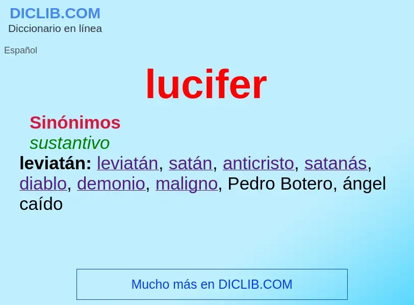 Che cos'è lucifer - definizione