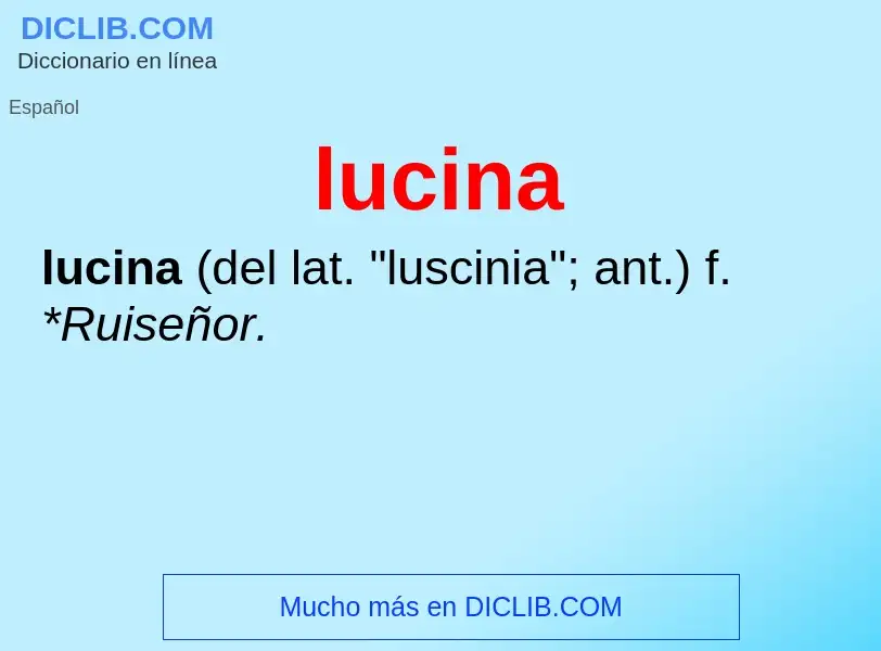 What is lucina - meaning and definition