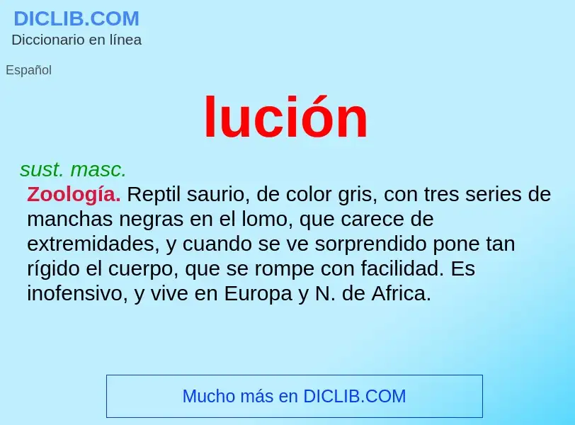 What is lución - meaning and definition