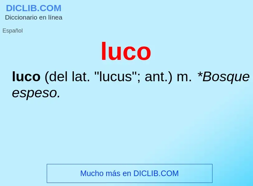 What is luco - meaning and definition