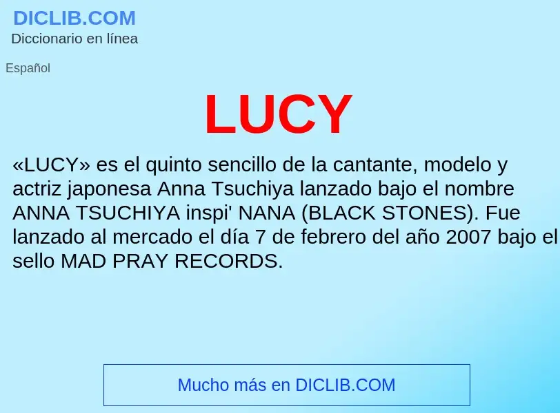 ¿Qué es LUCY? - significado y definición