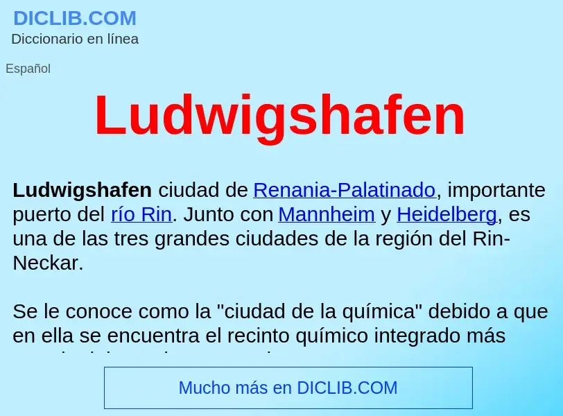 What is Ludwigshafen  - definition