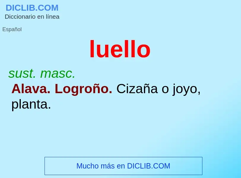 What is luello - meaning and definition