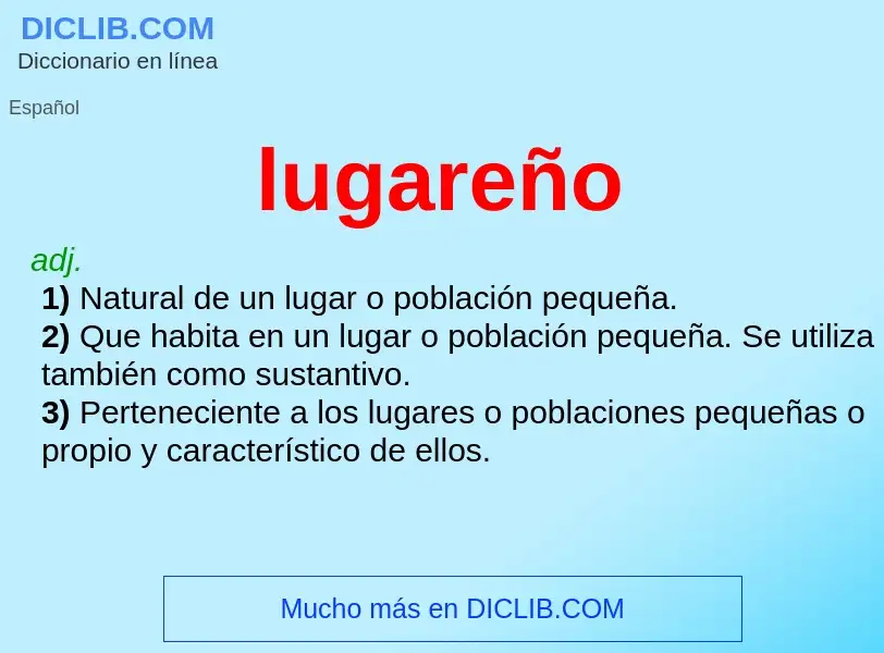 Wat is lugareño - definition