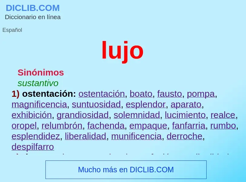 Wat is lujo - definition