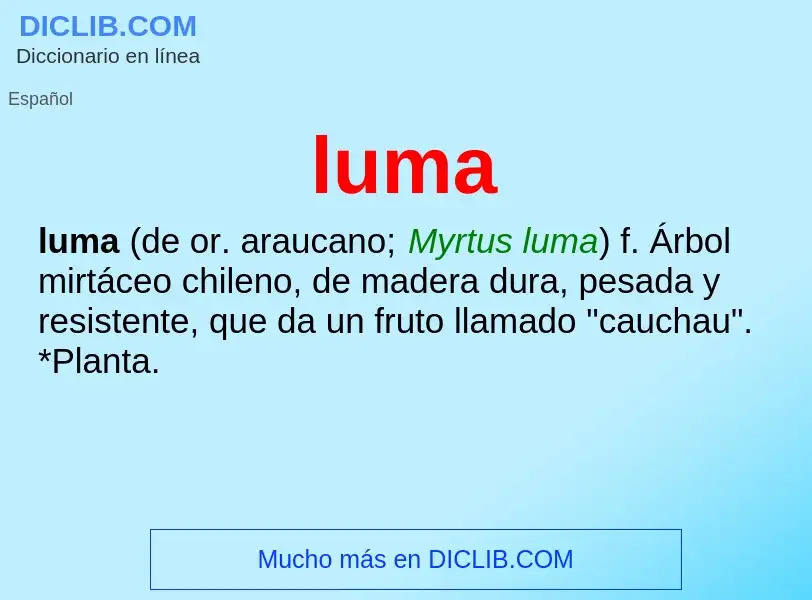 What is luma - meaning and definition