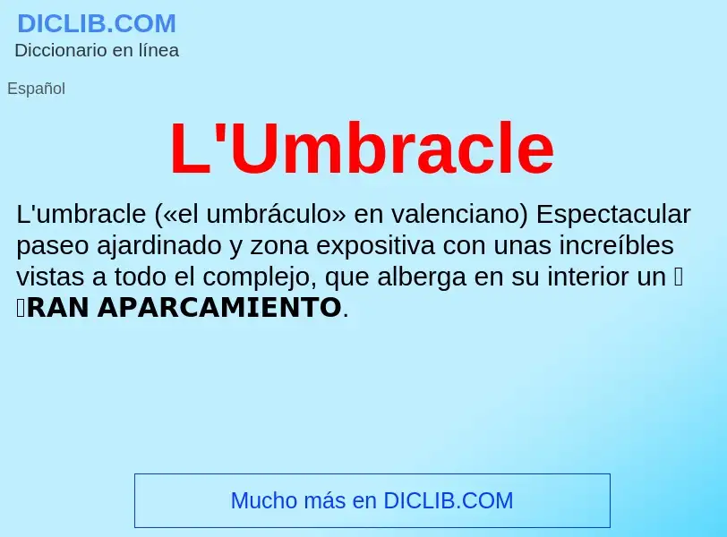 What is L'Umbracle - definition