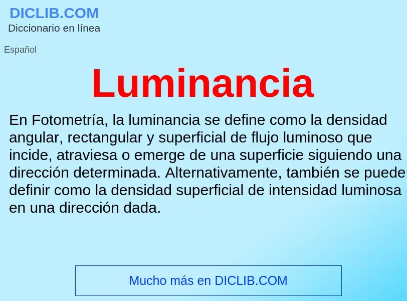 Что такое Luminancia - определение