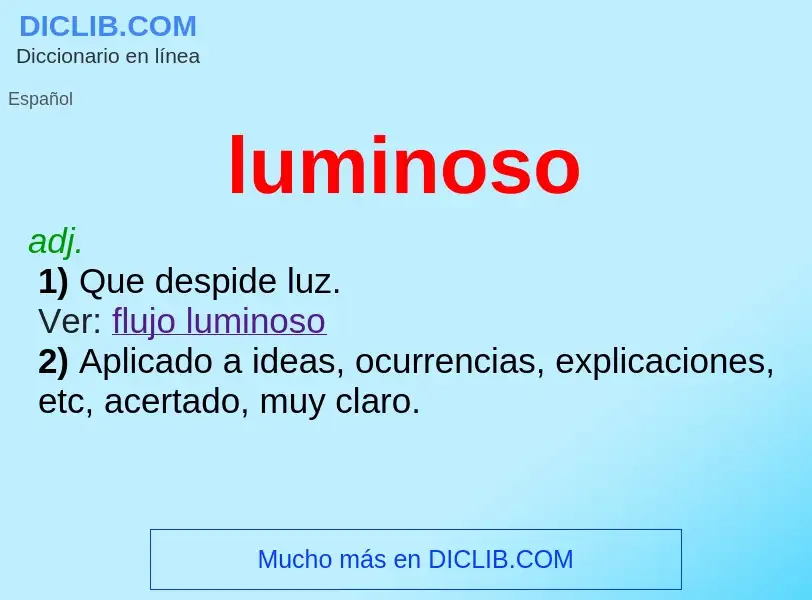 O que é luminoso - definição, significado, conceito