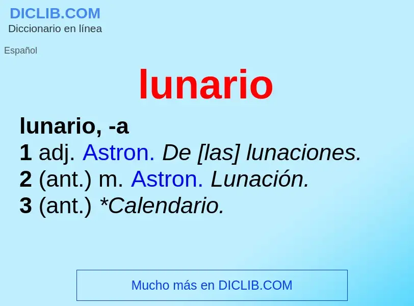 What is lunario - meaning and definition