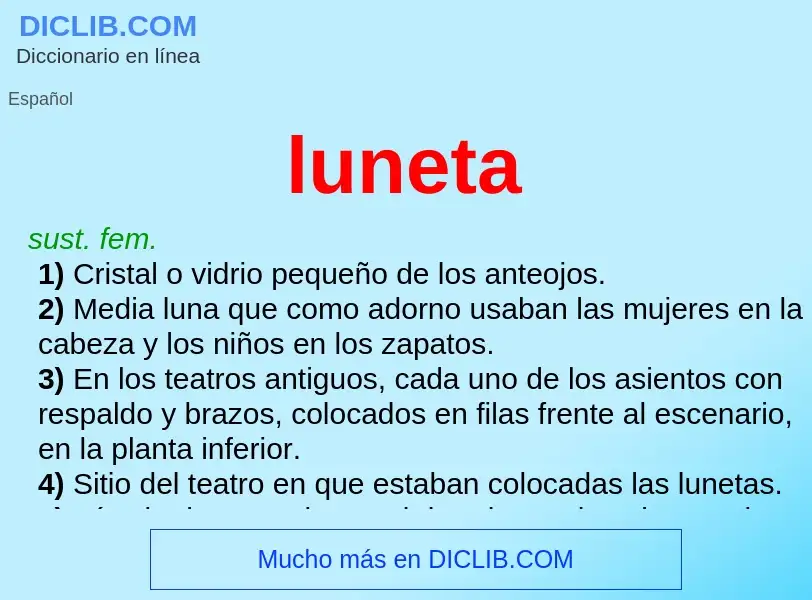 What is luneta - definition