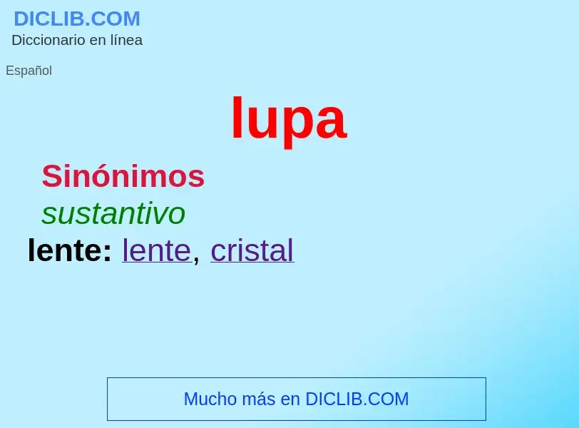 What is lupa - definition