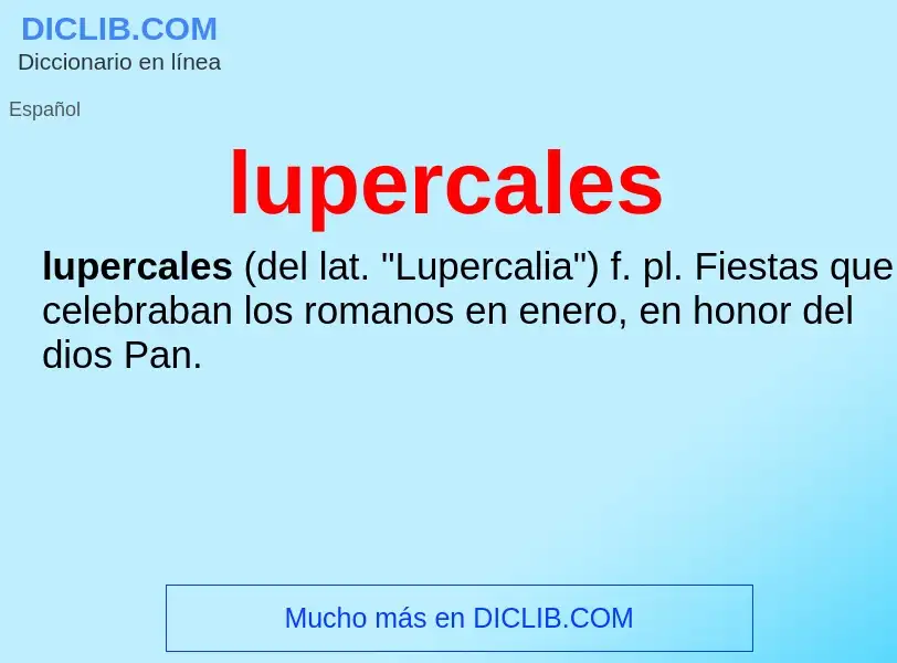 O que é lupercales - definição, significado, conceito