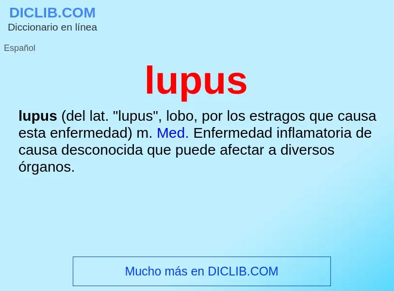 ¿Qué es lupus? - significado y definición