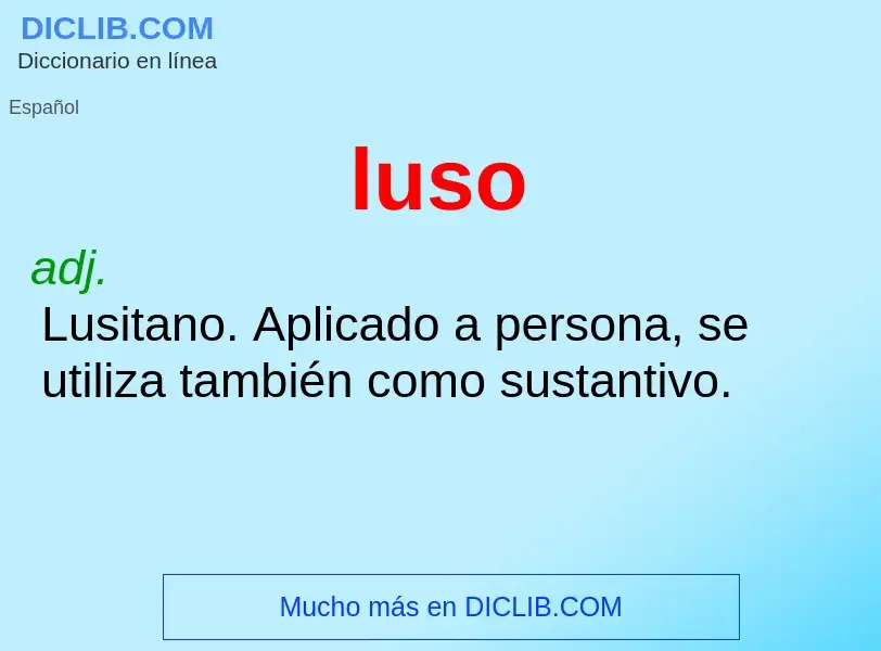 O que é luso - definição, significado, conceito