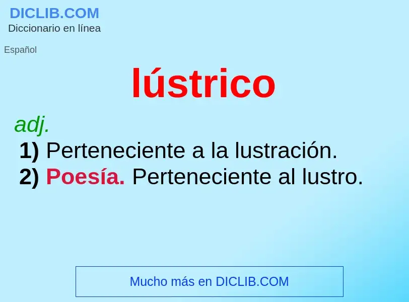 O que é lústrico - definição, significado, conceito