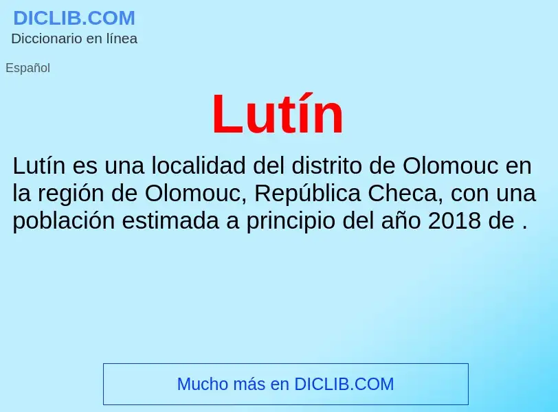 Qu'est-ce que Lutín - définition