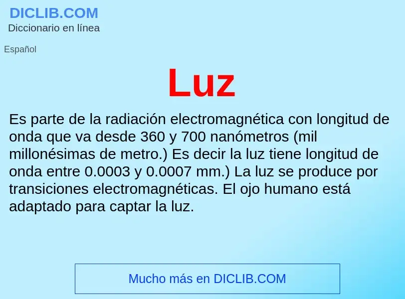 What is Luz - meaning and definition