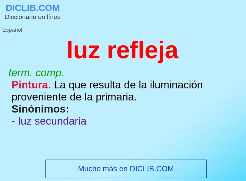 Che cos'è luz refleja - definizione