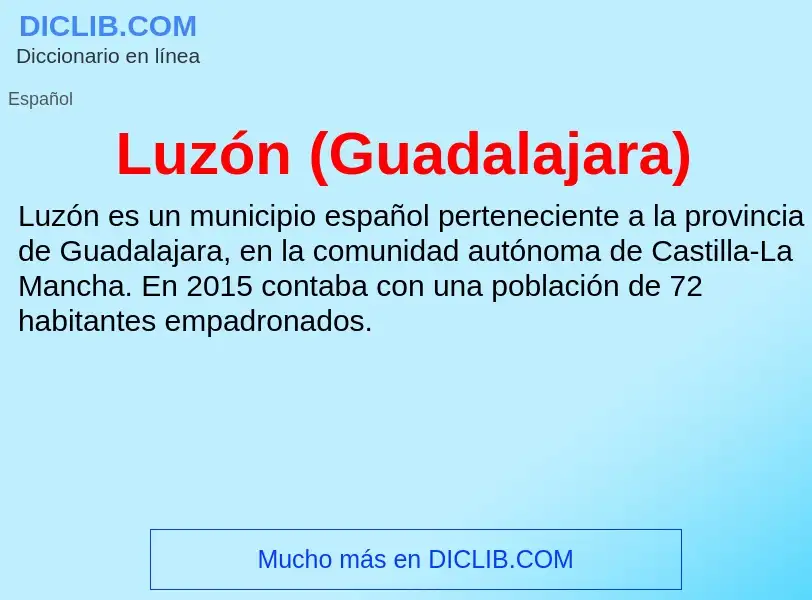 Wat is Luzón (Guadalajara) - definition