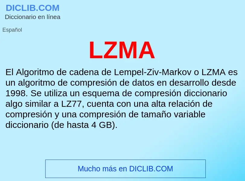 What is LZMA - definition