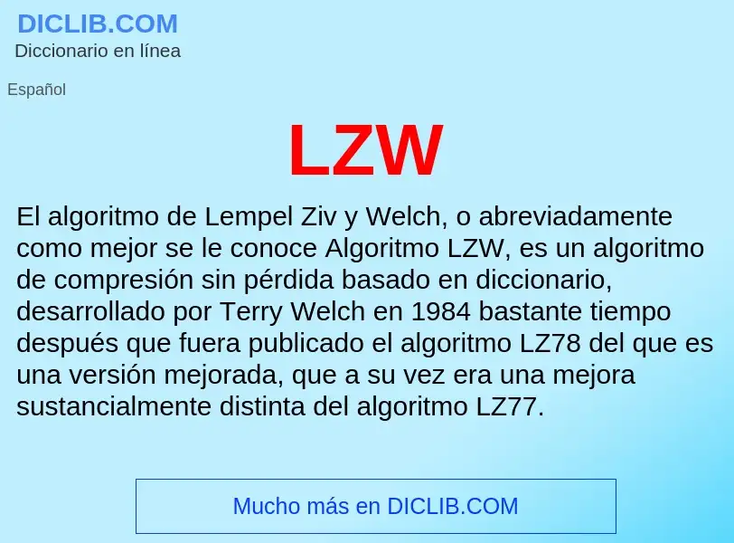 What is LZW - definition