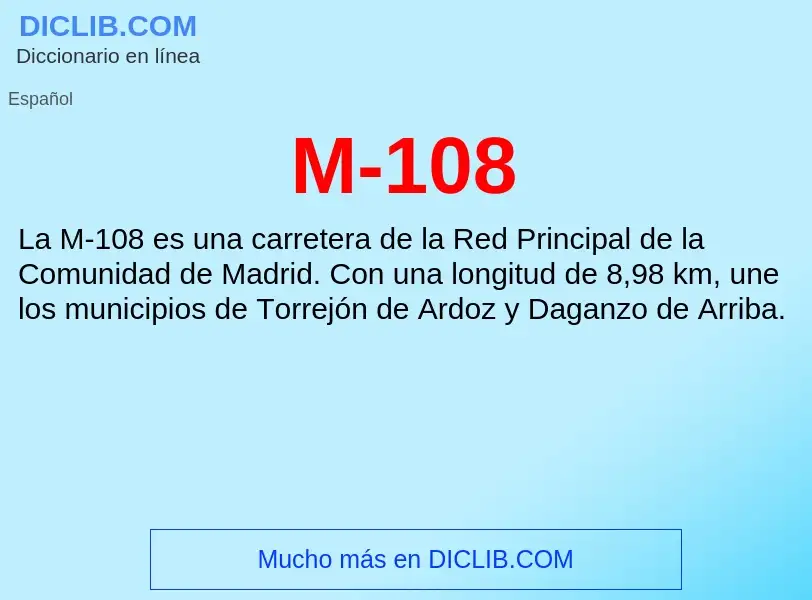 O que é M-108 - definição, significado, conceito