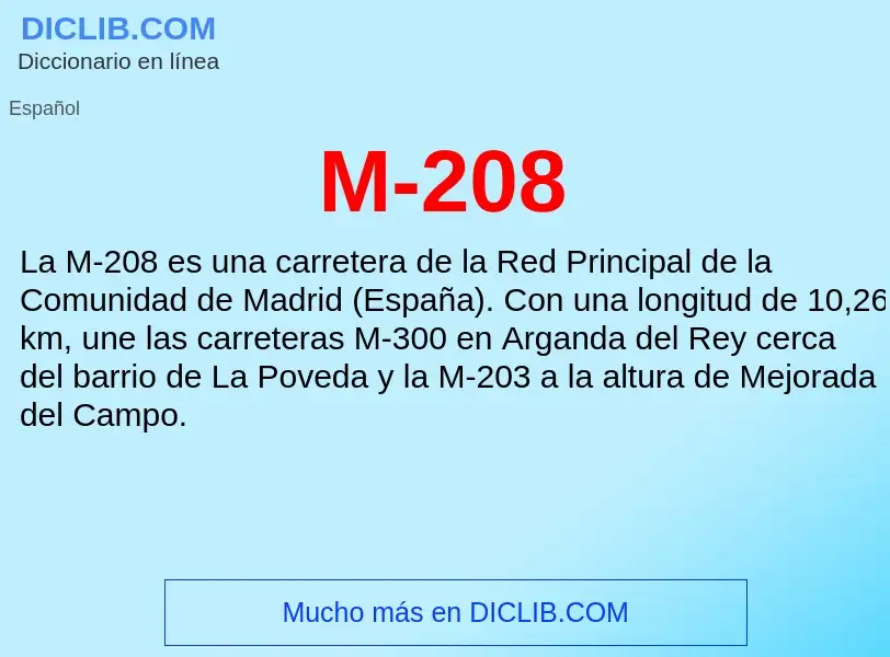 Wat is M-208 - definition