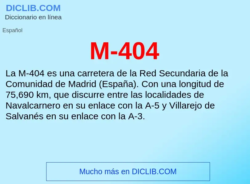 O que é M-404 - definição, significado, conceito