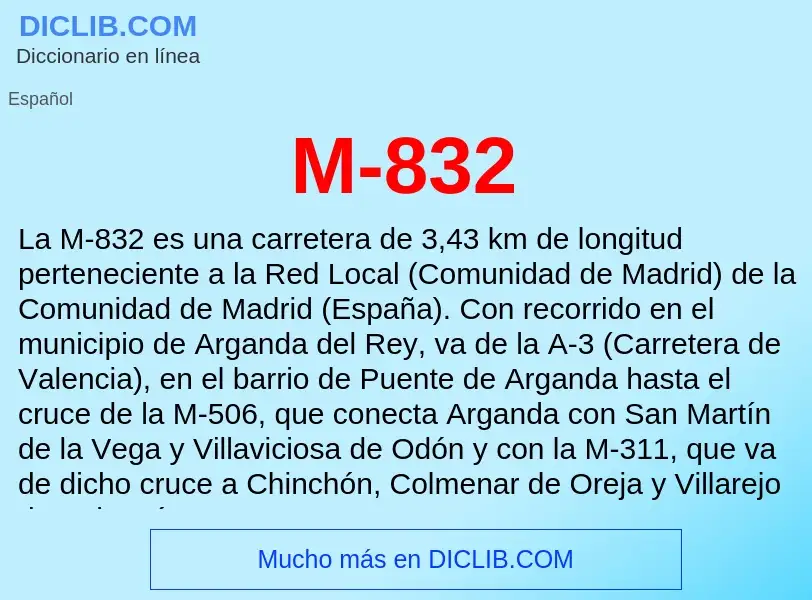 O que é M-832 - definição, significado, conceito