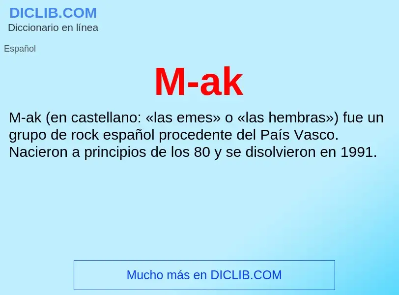 Wat is M-ak - definition