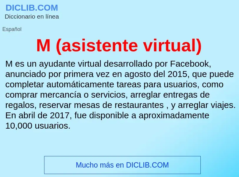 What is M (asistente virtual) - meaning and definition