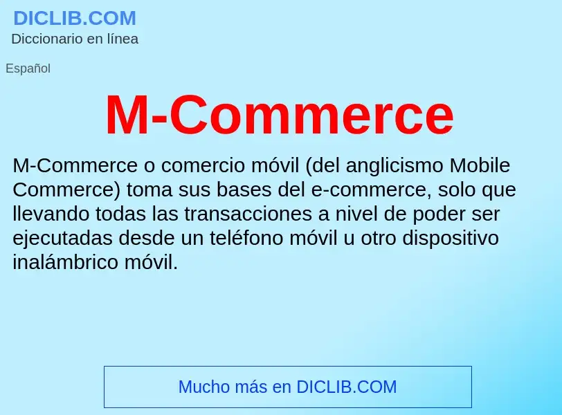 Wat is M-Commerce - definition