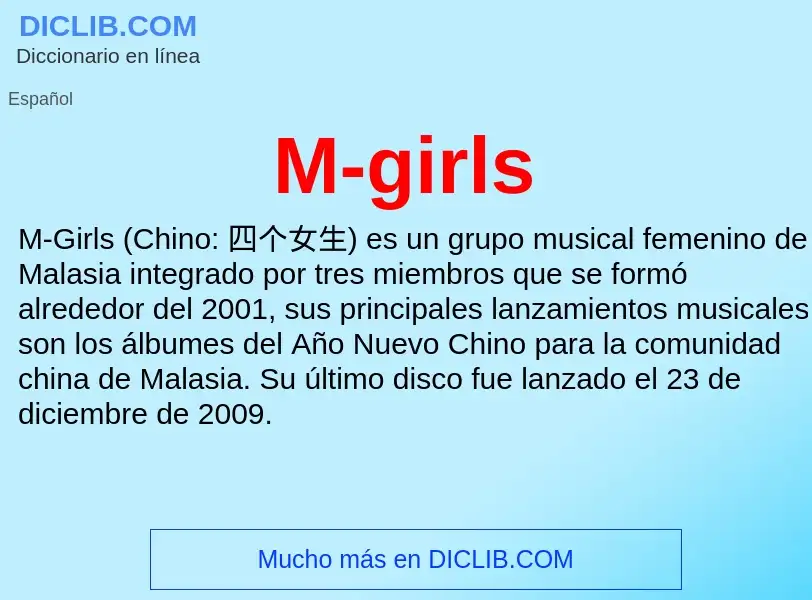 O que é M-girls - definição, significado, conceito