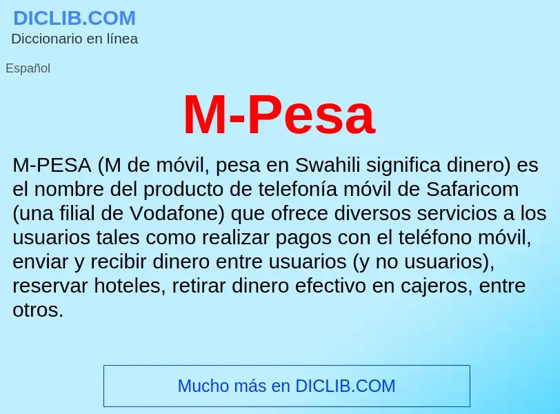 O que é M-Pesa - definição, significado, conceito