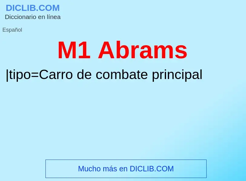 Wat is M1 Abrams - definition