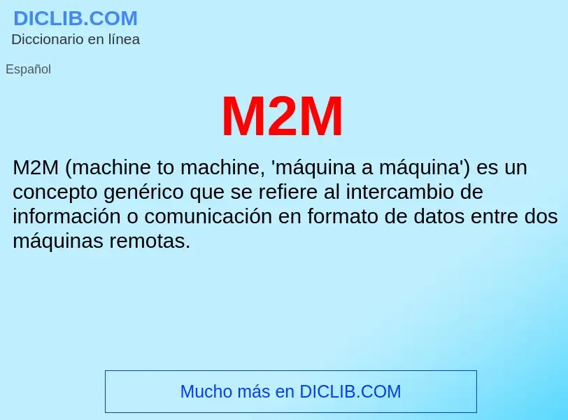 O que é M2M - definição, significado, conceito