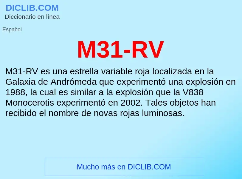 Wat is M31-RV - definition