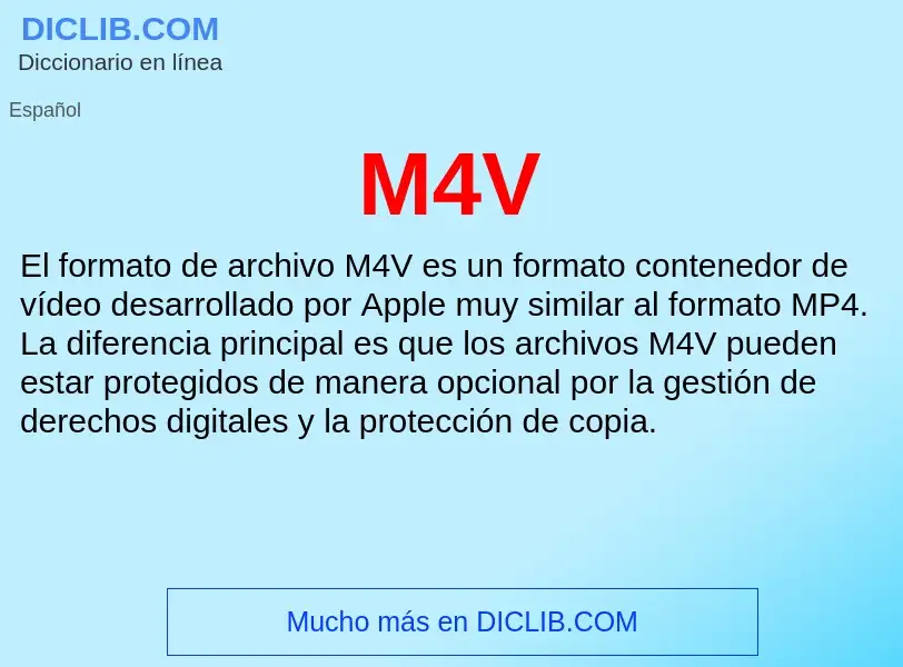 Wat is M4V - definition