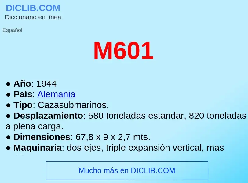 O que é M601  - definição, significado, conceito