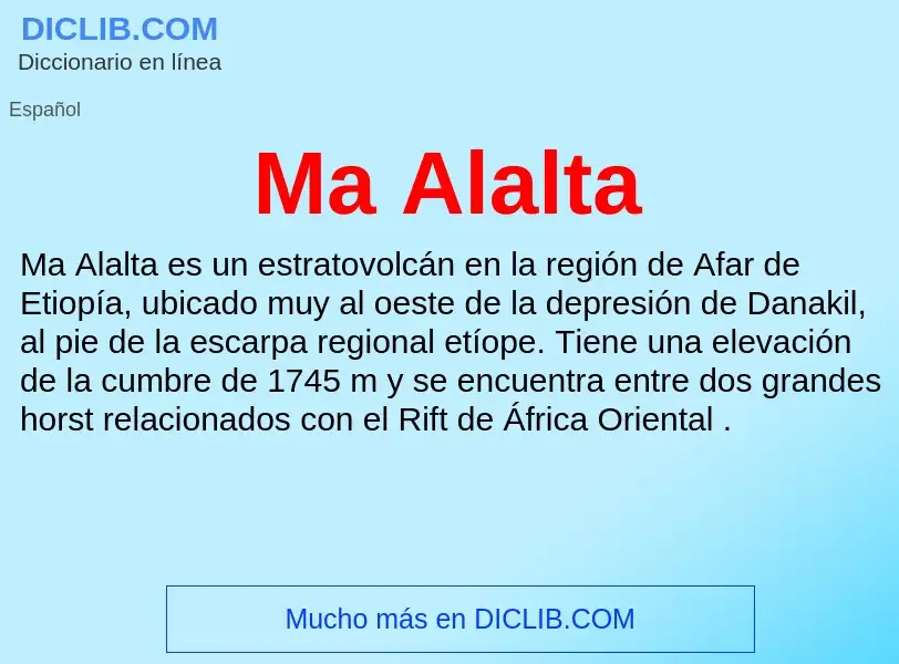 Wat is Ma Alalta - definition