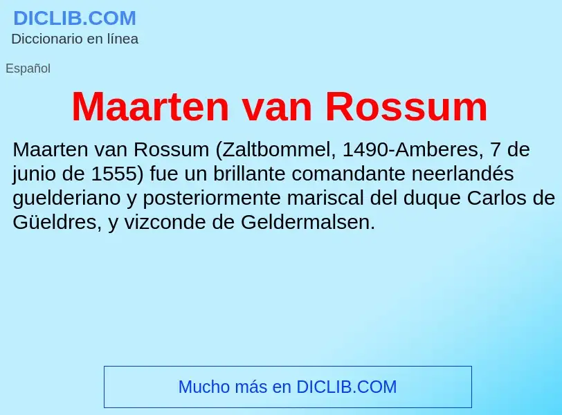 Wat is Maarten van Rossum - definition