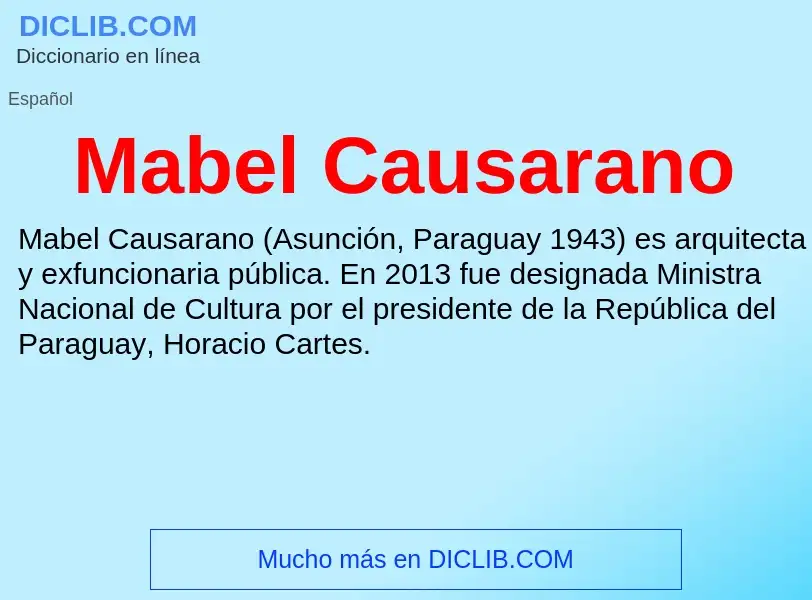 Wat is Mabel Causarano - definition