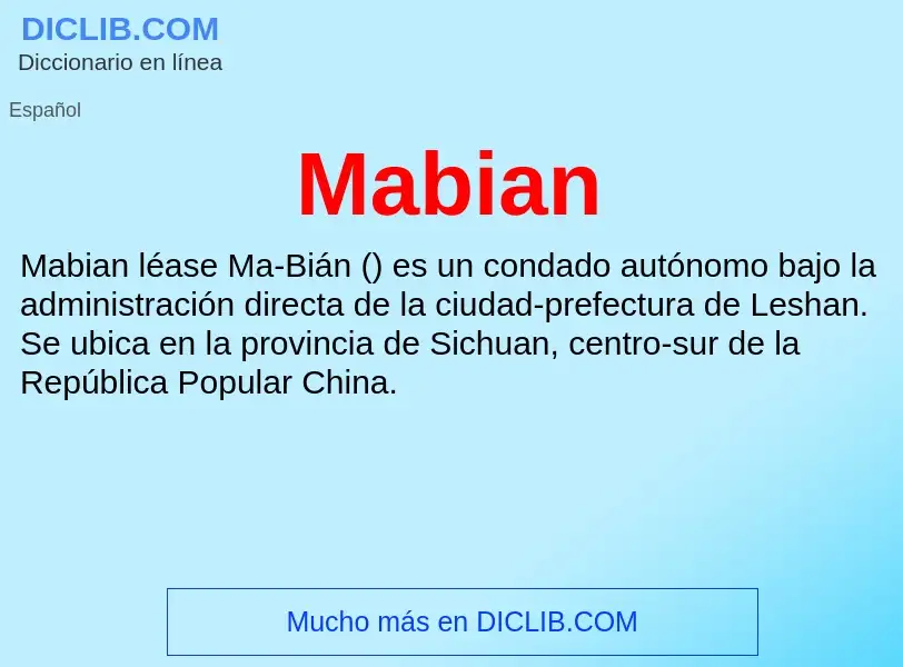 Wat is Mabian - definition