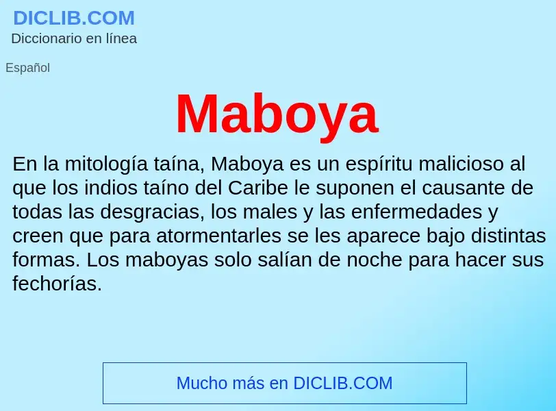 Wat is Maboya - definition